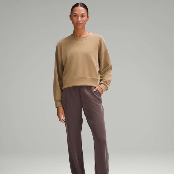 Lululemon Softstreme Perfectly Oversized Cropped Crew Sweatshirt Allspice 12 - Picture 10 of 10